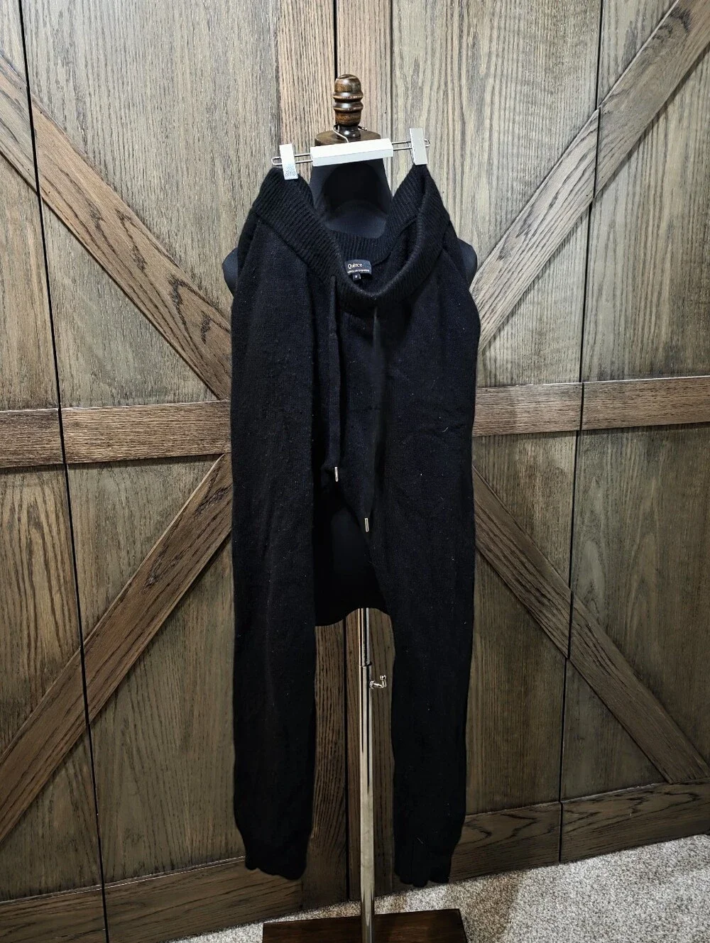 Quince Cashmere Black Knit Jogger Pants - Picture 1 of 3
